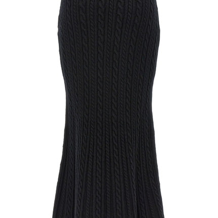 Alessandra Rich Black Wool Mini Skirt