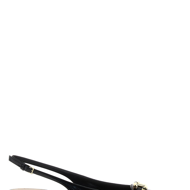 Valentino Garavani Black Calfskin Ballet Flats