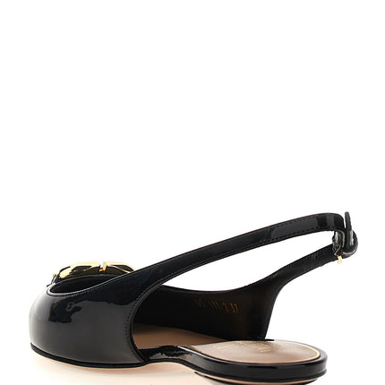 Valentino Garavani Black Calfskin Ballet Flats