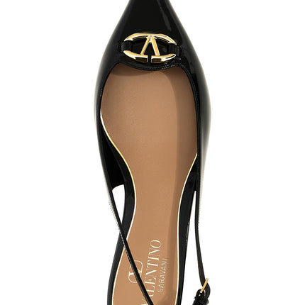 Valentino Garavani Black Calfskin Ballet Flats