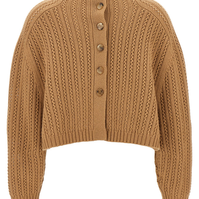 Max Mara Beige Wool Cardigan