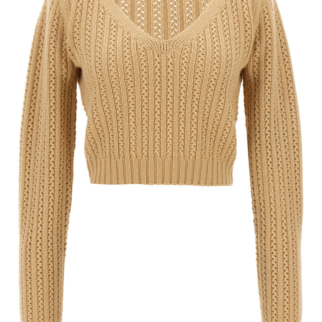 Max Mara Beige Wool Cardigan