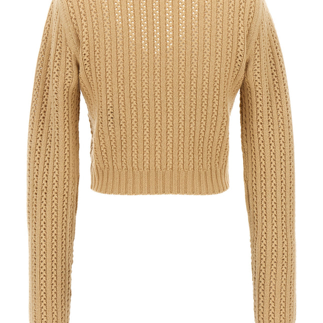 Max Mara Beige Wool Cardigan