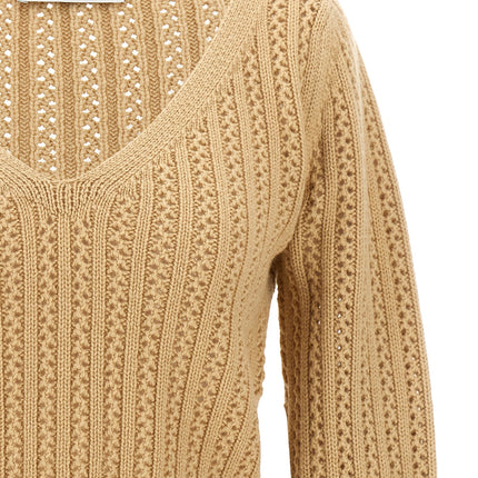 Max Mara Beige Wool Cardigan