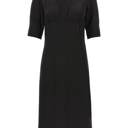 Sportmax Black Viscose Midi Dress