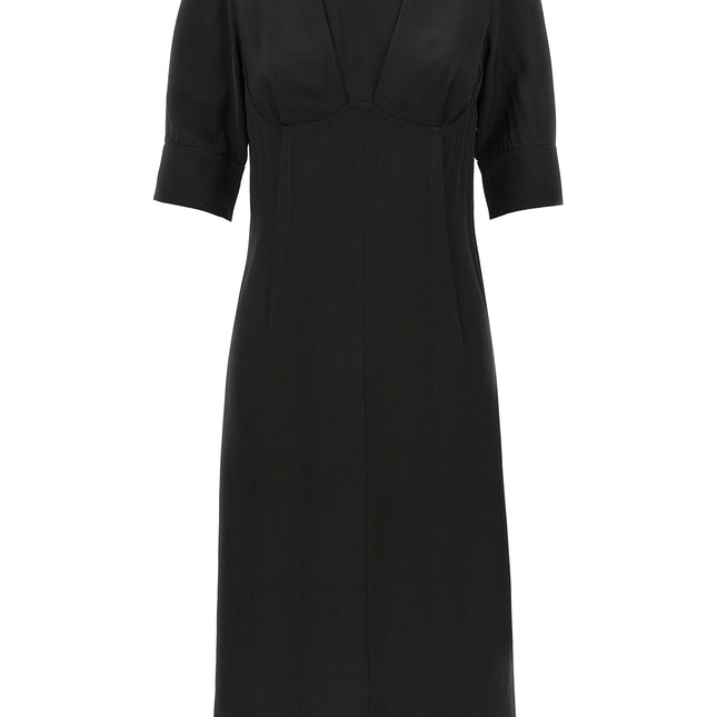 Sportmax Black Viscose Midi Dress