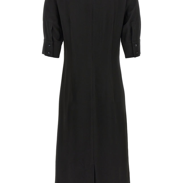 Sportmax Black Viscose Midi Dress