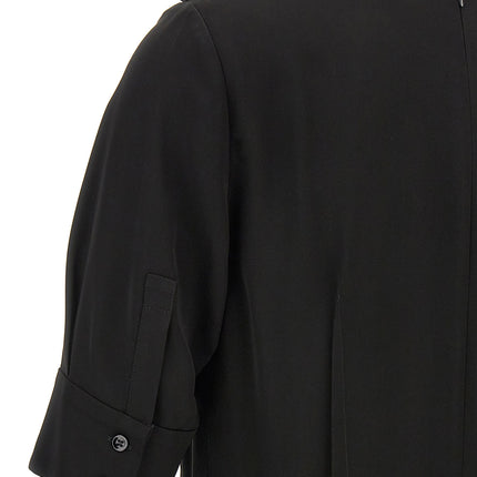 Sportmax Black Viscose Midi Dress