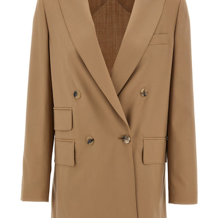Max Mara Beige Virgin Wool Blazer