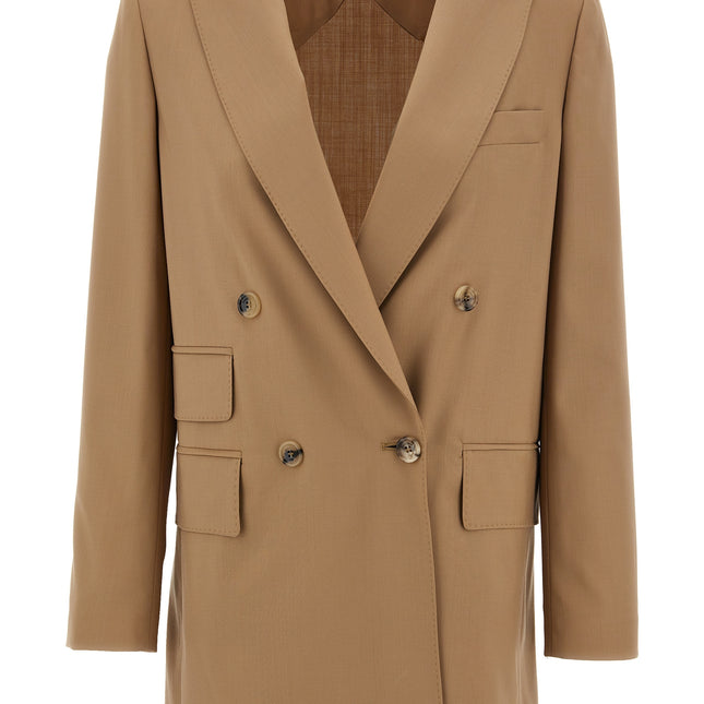 Max Mara Beige Virgin Wool Blazer