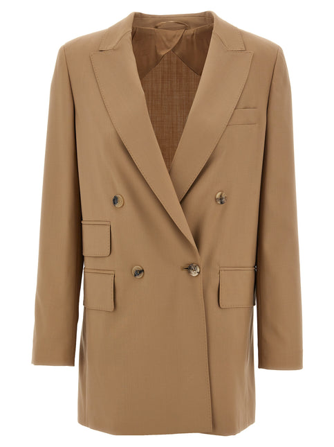 Max Mara Beige Virgin Wool Blazer