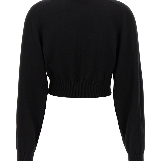 Sportmax Black Virgin Wool Cardigan