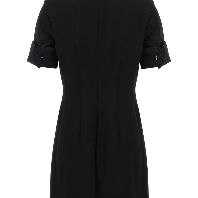 Sportmax Black Viscose Short Dress