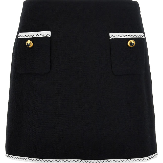 Moschino Bicolor Viscose Long Skirt