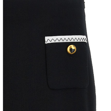 Moschino Bicolor Viscose Long Skirt