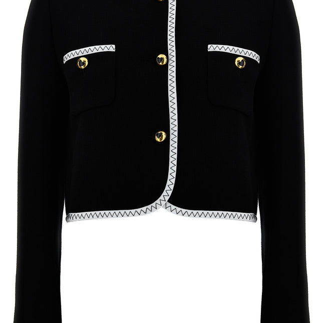 Moschino Bicolor Viscose Full-Length Jacket