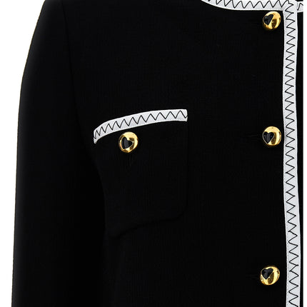 Moschino Bicolor Viscose Full-Length Jacket