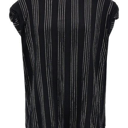 The Attico Black Cotton Short Dress