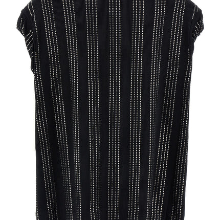 The Attico Black Cotton Short Dress