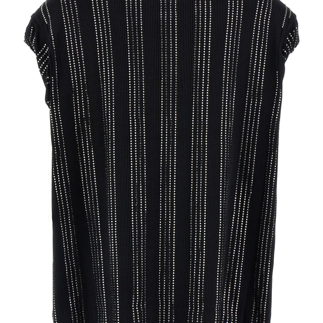 The Attico Black Cotton Short Dress