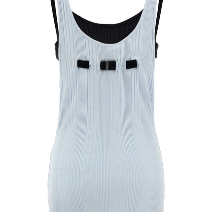 The Attico Blue Cotton Tank Tops