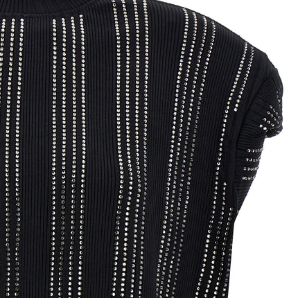 The Attico Black Cotton Short Dress