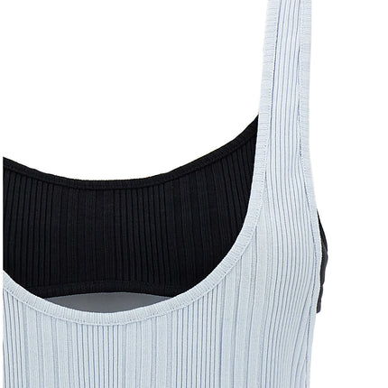 The Attico Blue Cotton Tank Tops