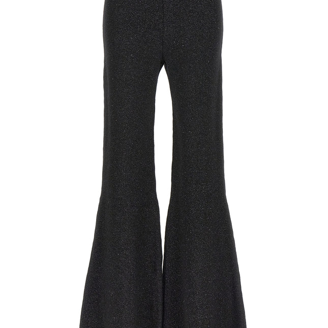 Palm Angels Black Viscose Flared Pants