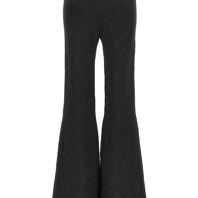 Palm Angels Black Viscose Flared Pants