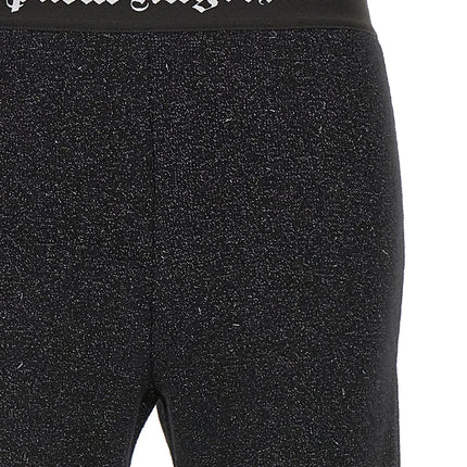Palm Angels Black Viscose Flared Pants