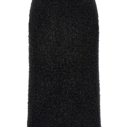 Balenciaga Black Cotton Midi Skirt