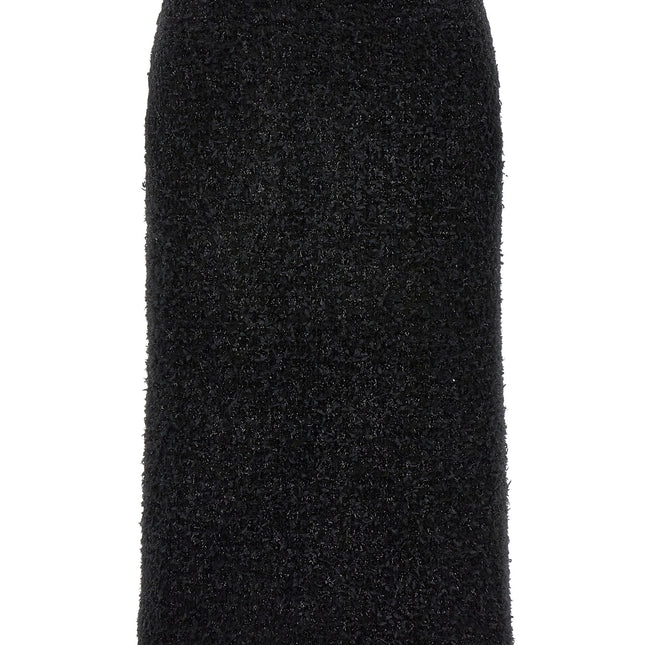 Balenciaga Black Cotton Midi Skirt