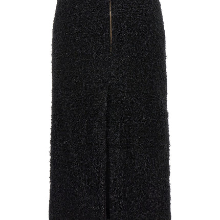 Balenciaga Black Cotton Midi Skirt