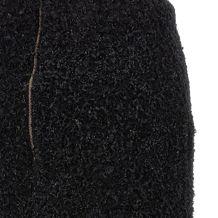 Balenciaga Black Cotton Midi Skirt