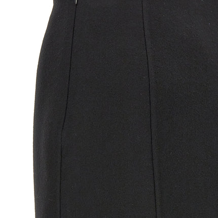 Ermanno Scervino Black Virgin Wool Mini Skirt