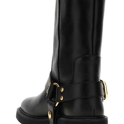Valentino Garavani Black Calfskin Ankle Boots