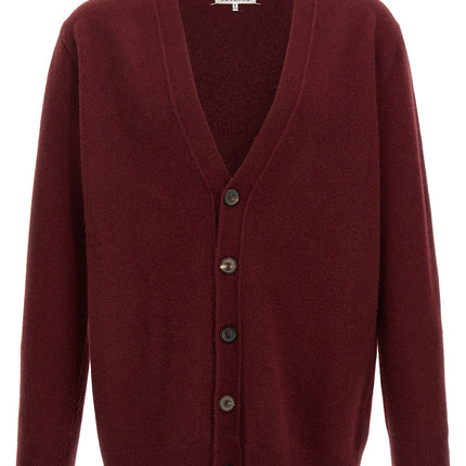 Maison Margiela Bordeaux Wool Cardigan