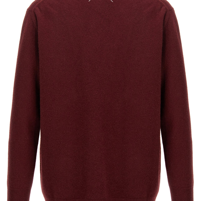 Maison Margiela Bordeaux Wool Cardigan