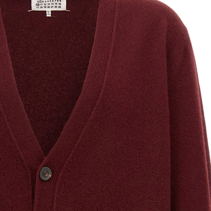 Maison Margiela Bordeaux Wool Cardigan