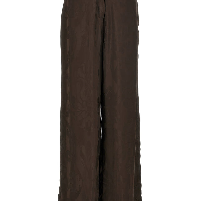 F.R.S. - FOR RESTLESS SLEEPERS Brown Viscose Casual Pants