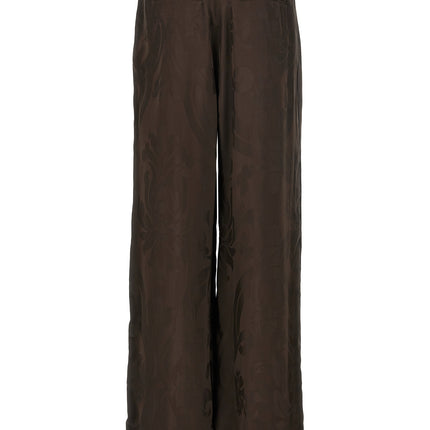 F.R.S. - FOR RESTLESS SLEEPERS Brown Viscose Casual Pants