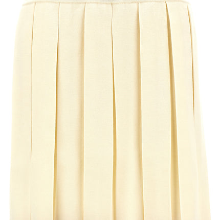 Thom Browne White Virgin Wool Long Skirt