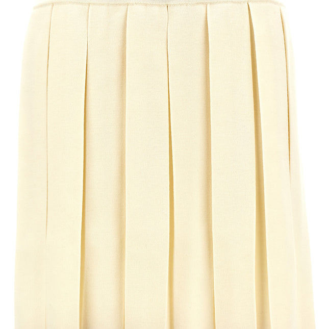 Thom Browne White Virgin Wool Long Skirt