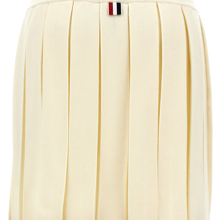 Thom Browne White Virgin Wool Long Skirt