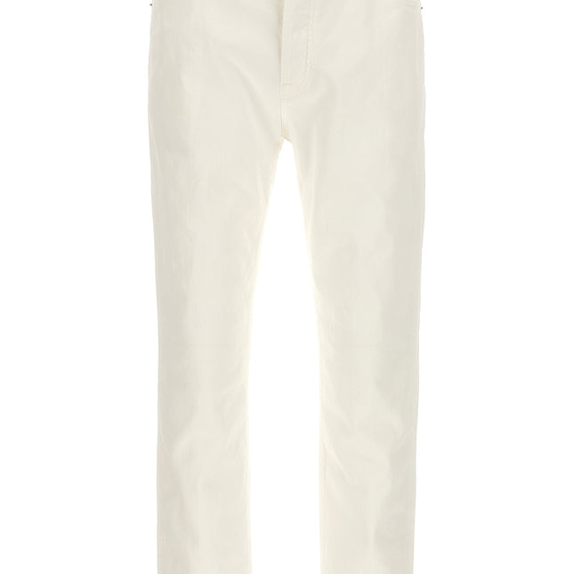 Department 5 White Cotton Straight-Leg Jeans