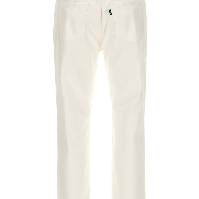 Department 5 White Cotton Straight-Leg Jeans