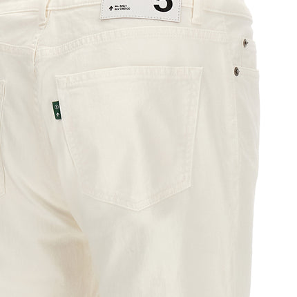 Department 5 White Cotton Straight-Leg Jeans