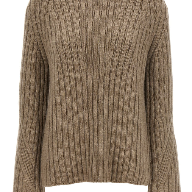 Khaite Beige Cashmere Cardigan