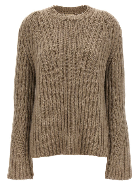 Khaite Beige Cashmere Cardigan