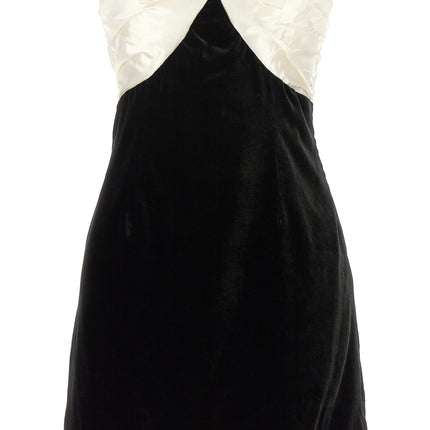 Alessandra Rich Bicolor Silk Short Dress